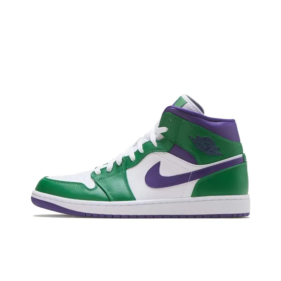 Кроссовки Air Jordan 1 Mid Incredible Hulk (2020) (Зелёный) Унисекс