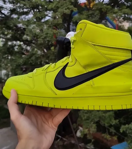 Dunk High X Ambush Flash Lime фото