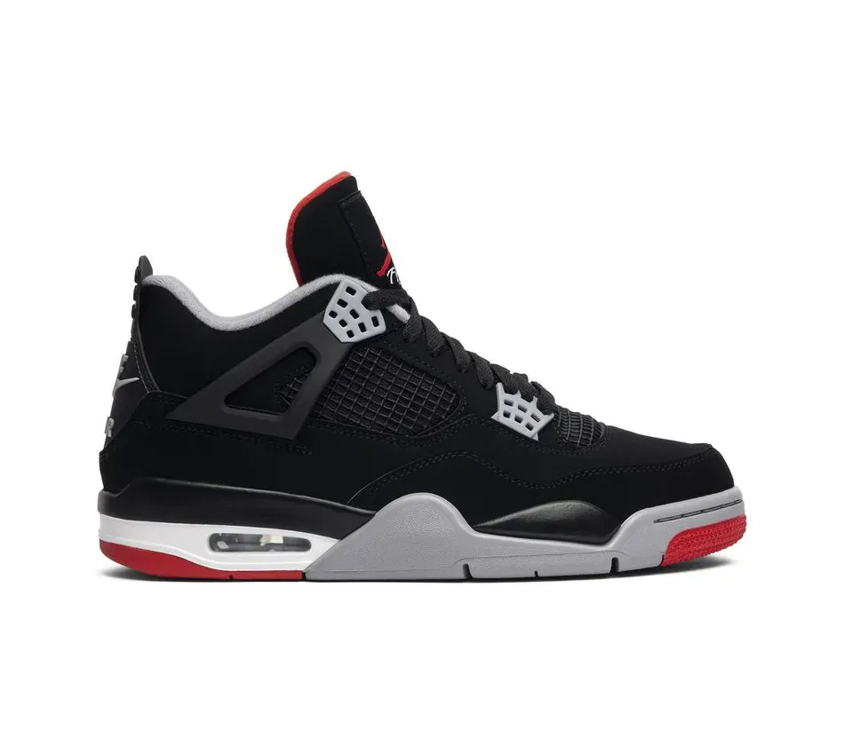 Высокие кроссовки Air Jordan 4 'Bred' (2019) (Чёрный) Мужской