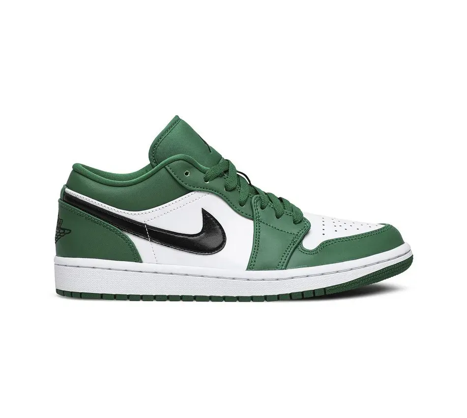 Низкие кроссовки Air Jordan 1 Low Pine Green (2019) Зелёный Мужской