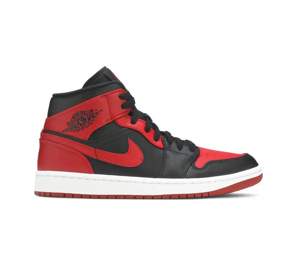 Высокие кроссовки Air Jordan 1 Mid Banned (Красный) Унисекс