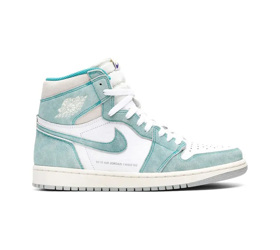 Высокие кроссовки Air Jordan 1 High OG 'Flight Nostalgia' Turbo Green (2019) Голубые для мужчин