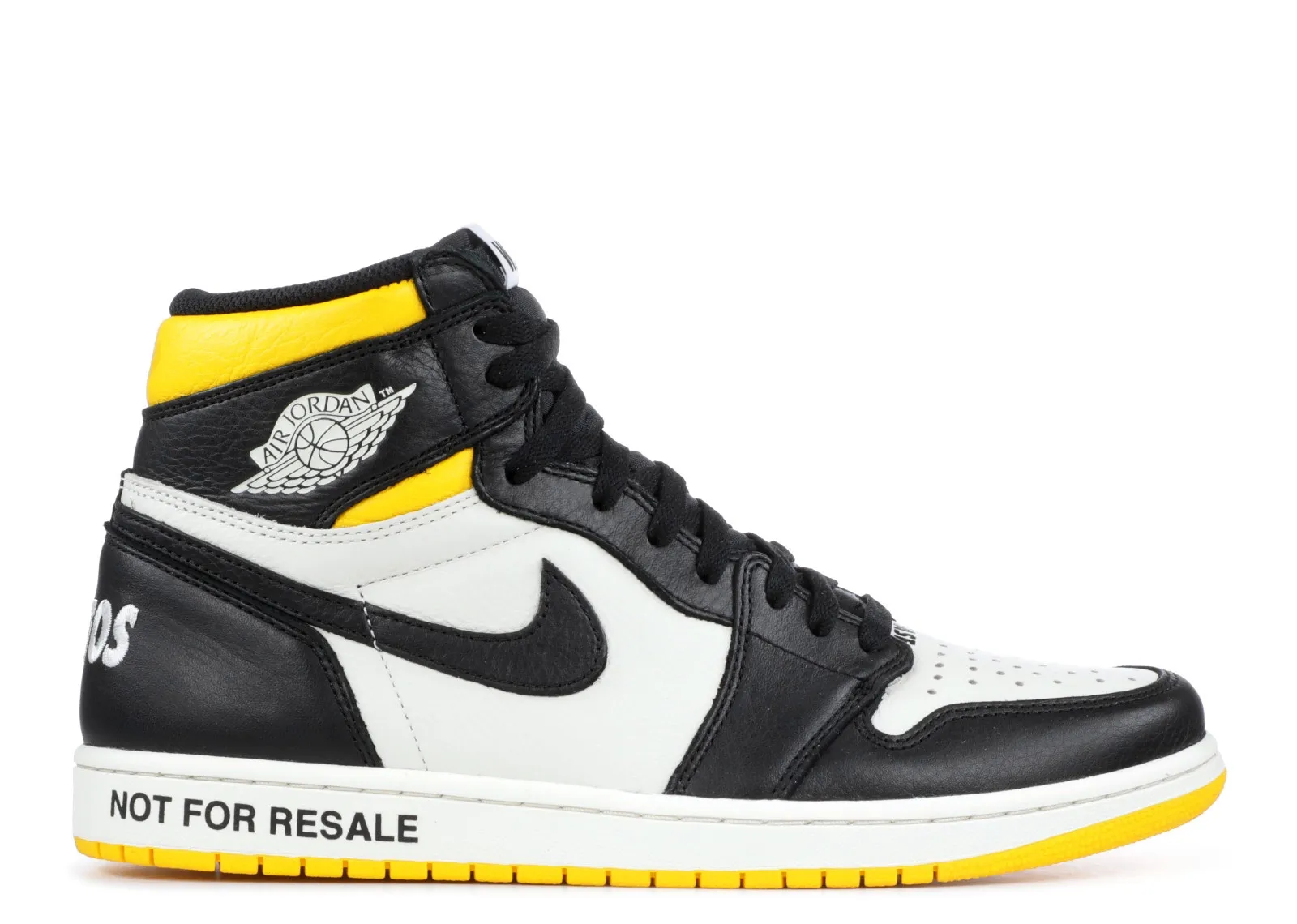 Высокие кроссовки Air Jordan 1 High Nike AJ 1 I Retro High 'Not For Resale' Black Yellow (2018) (Разноцветный) Мужской