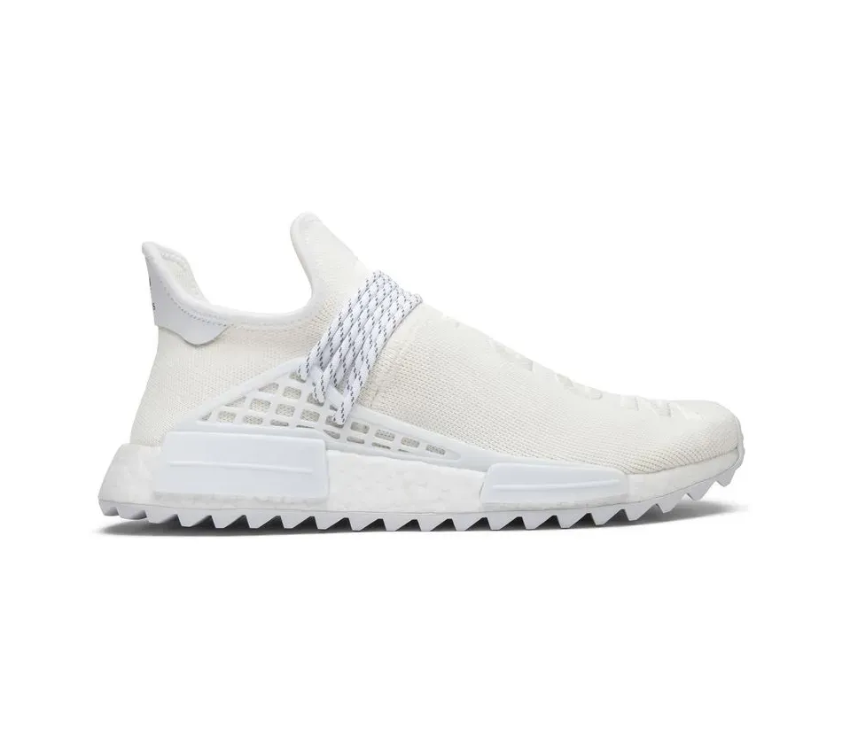 Низкие кроссовки Adidas NMD Pharrell Williams Human Race NMD HU Trail Holi Blank Canvas (Белый) Мужской