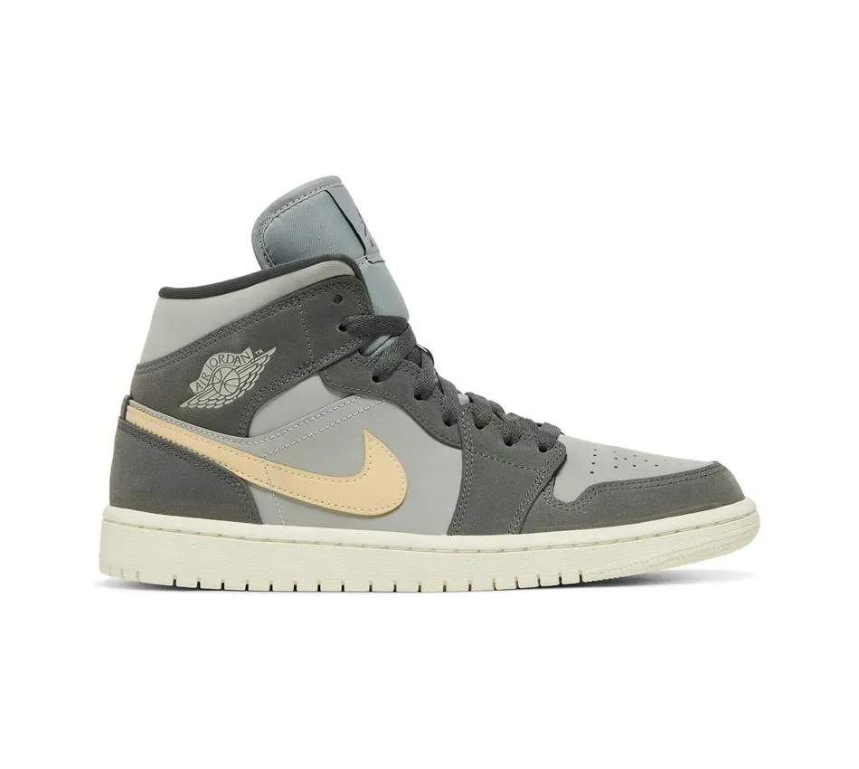 Высокие кроссовки Air Jordan 1 Mid Iron Grey Onyx (Серый) Унисекс