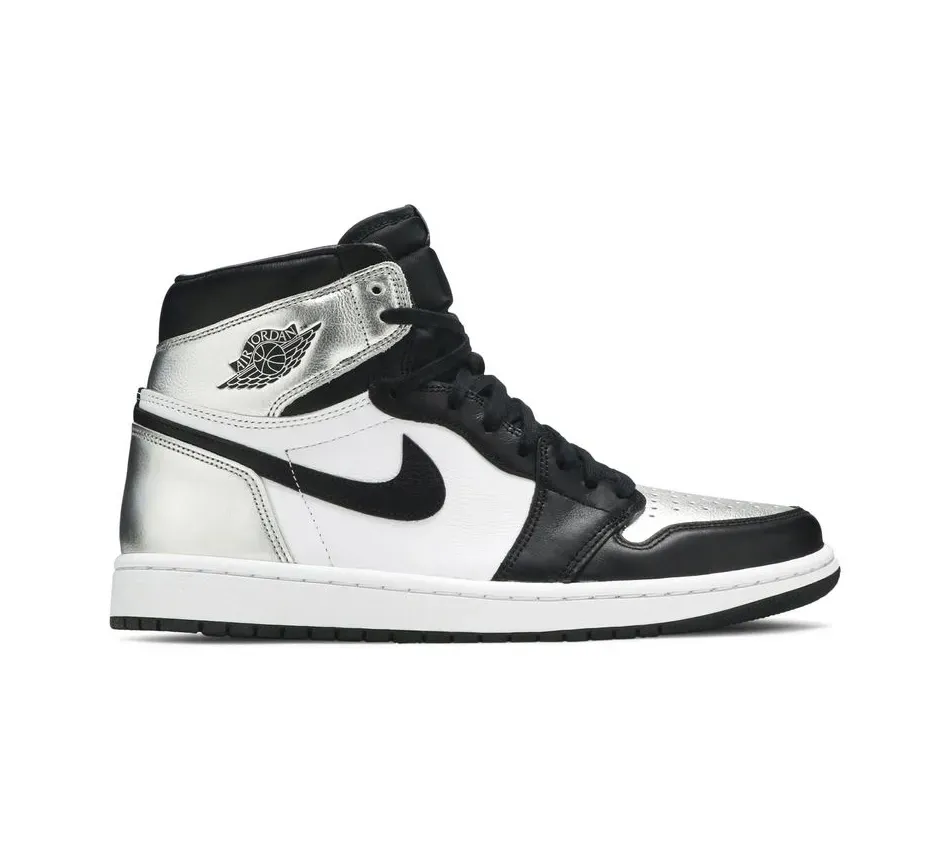 Высокие кроссовки Air Jordan 1 High Jordan 1 Retro Metallic Silver (Серый) Мужской