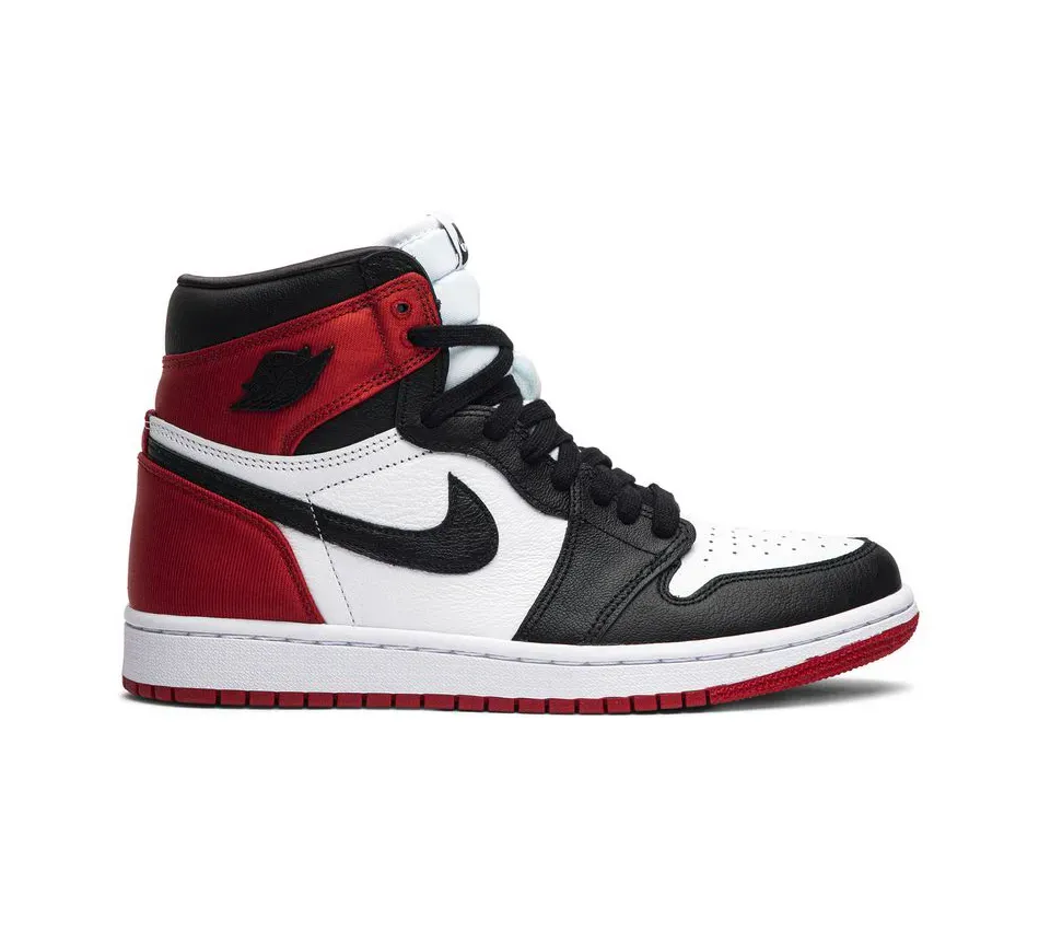 Высокие кроссовки Air Jordan Air Jordan 1 High Womens Nike AJ I 1 Retro High 'Satin Black Toe' (2019) (Разноцветный) Мужской