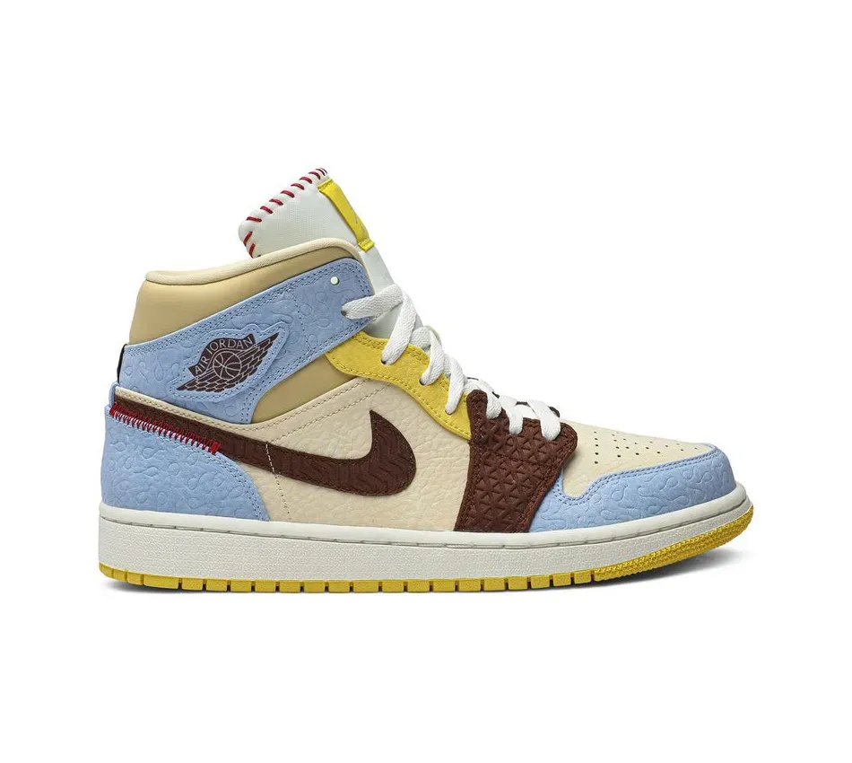 Высокие кроссовки Air Jordan Air Jordan 1 Mid Maison Chateau Rouge SE Fearless (Разноцветный) Унисекс