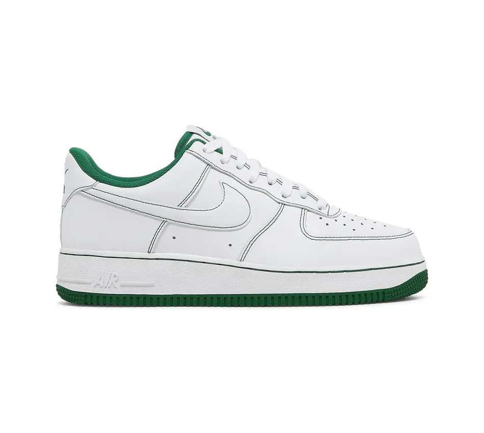 Новые низкие кроссовки Nike Air Force 1 Low Contrast Stitch-White Pine Green (2007) (Белый) Унисекс Новые низкие кроссовки Nike Air Force 1 Low Contrast Stitch-White Pine Green (2007) (Белый) Унисекс
