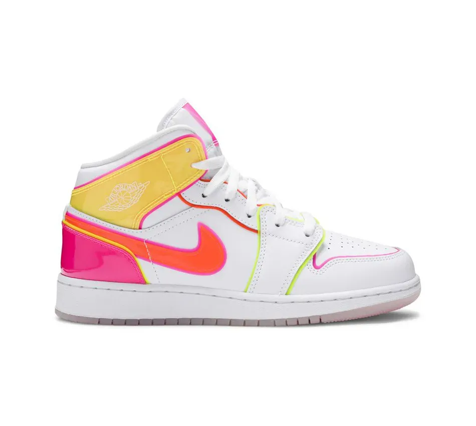 Высокие кроссовки Air Jordan 1 Mid SE Edge Glow (Разноцветный) Женский