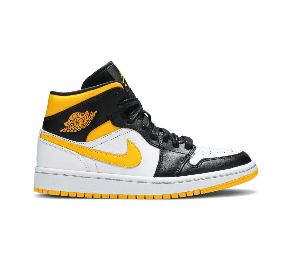 Высокие кроссовки Air Jordan 1 Mid Laser Orange Black (2020) (Разноцветный) Женский