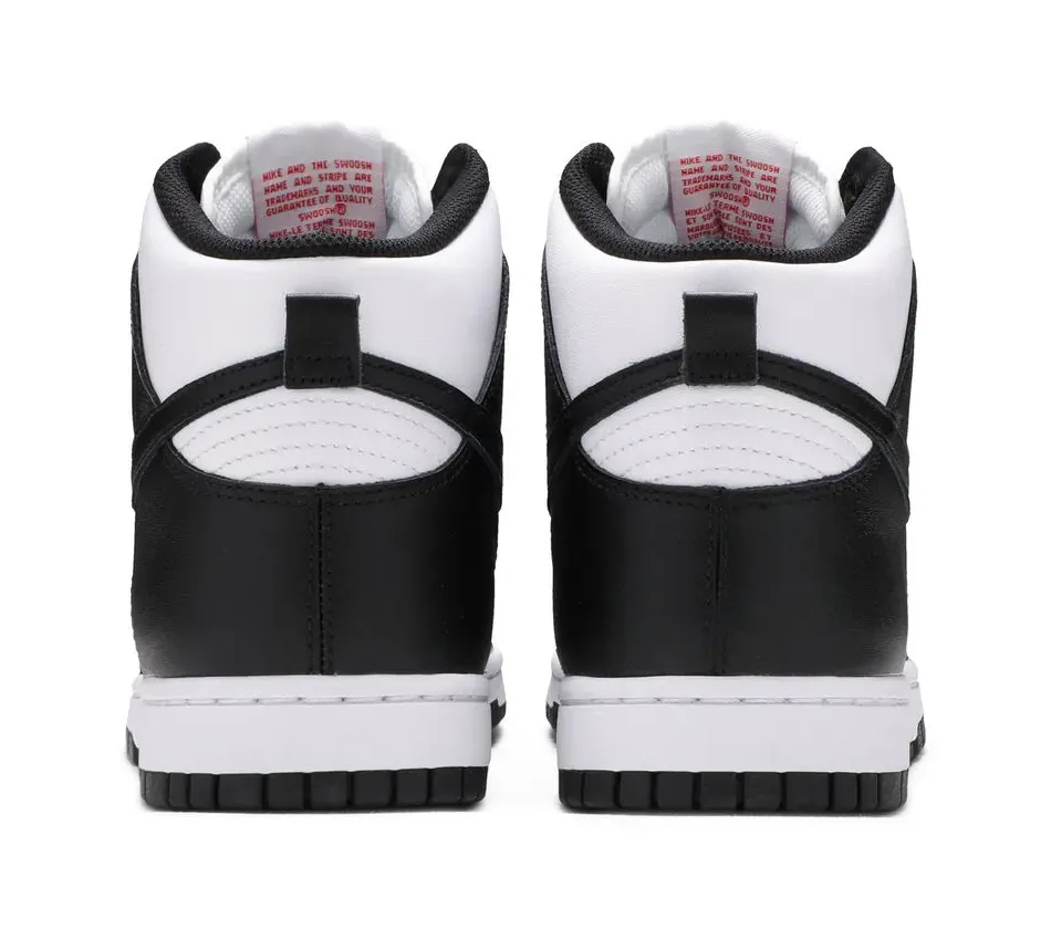 Dunk High Black White фото