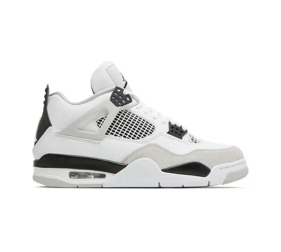 Высокие кроссовки Air Jordan 4 Military Black (Белый) Мужской