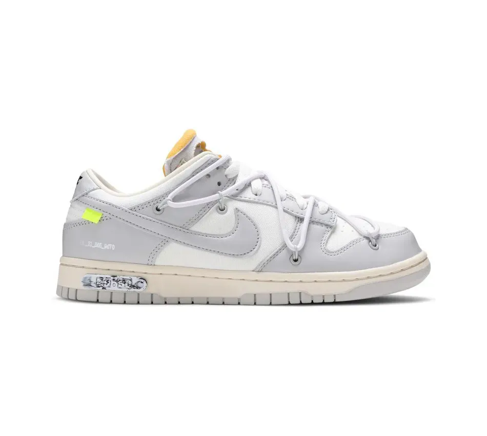 Кроссовки Nike Off White X Dunk Low Lot 49 Of 50 (Серый) Унисекс