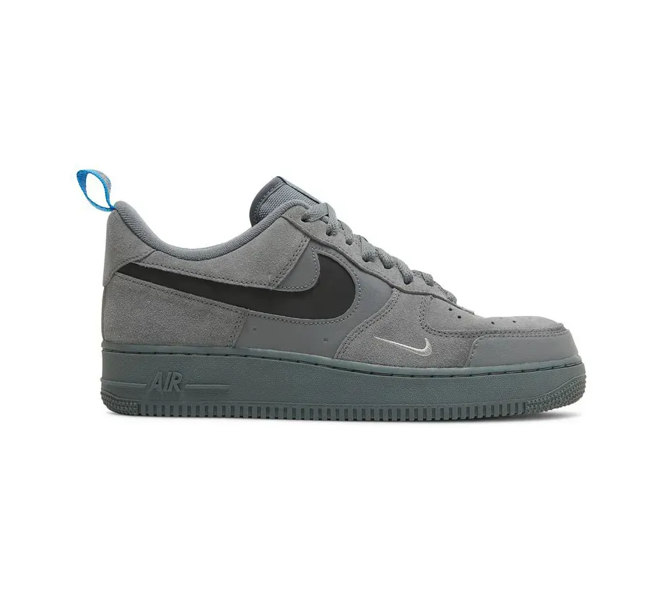 Низкие кроссовки Nike Air Force 1 Low Cut Out Swoosh-Grey (Серый) Унисекс