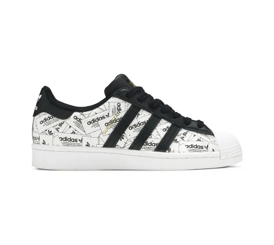 Кеды Adidas Superstar Label Collage (Серый) Унисекс