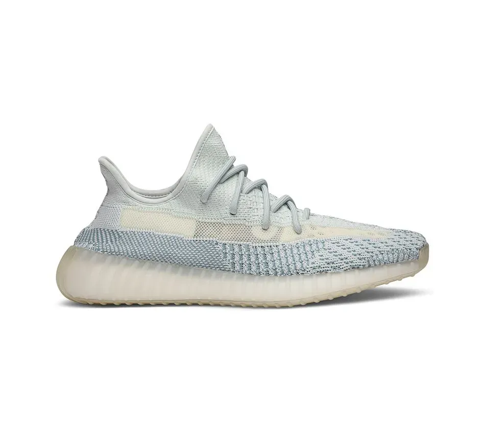 Низкие кроссовки Adidas Yeezy Boost 350 V2 Cloud White (Non-Reflective) (2019) (Голубой) Мужской