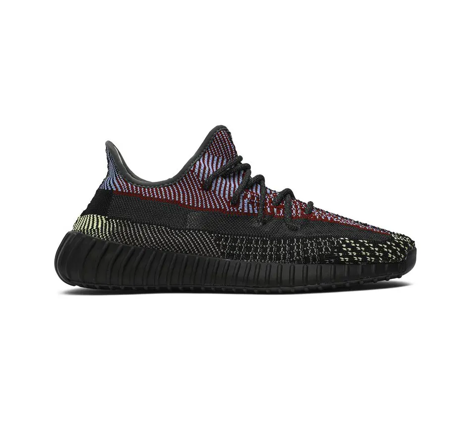 Низкие кроссовки Adidas Yeezy Boost 350 V2 Yecheil (Reflective) (2019) (Чёрный) Унисекс