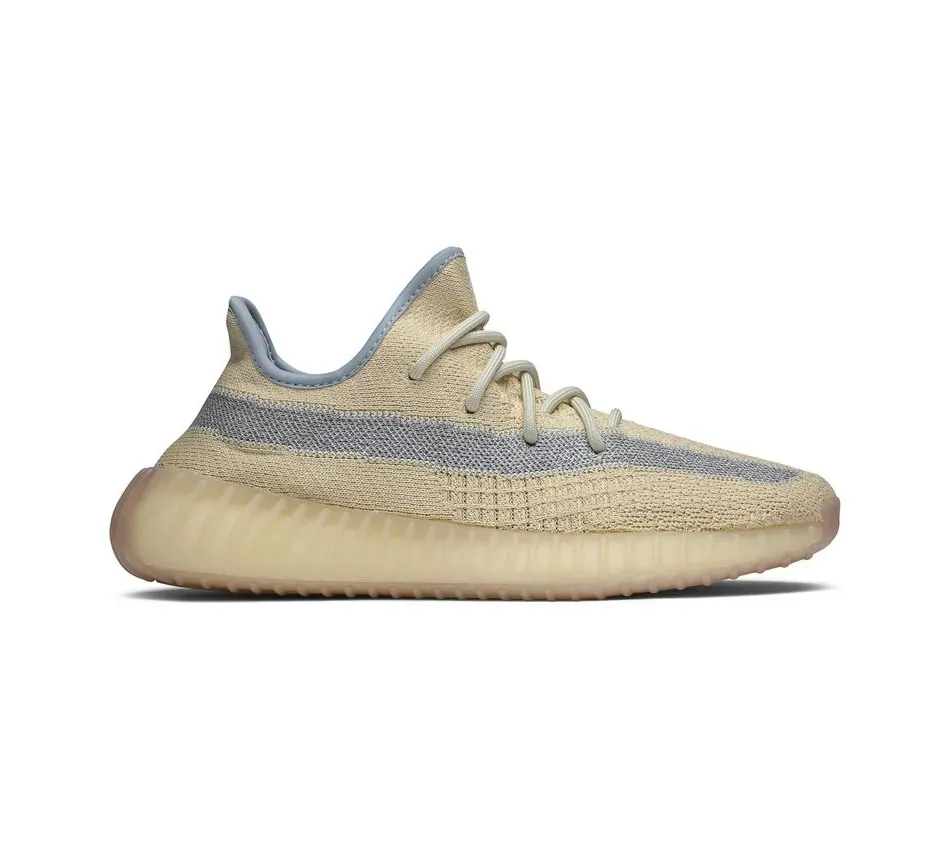 Низкие кроссовки Adidas Yeezy Boost 350 V2 Linen (2020) (Бежевый) Унисекс
