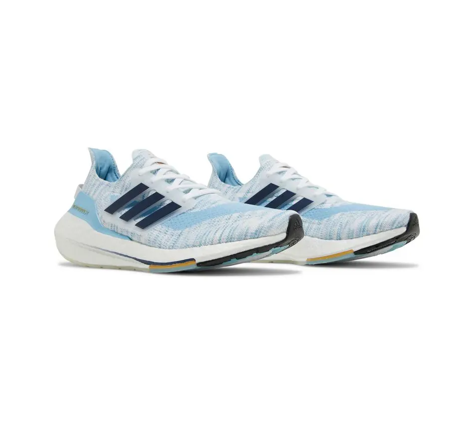 Ultra Boost 21 White Clear Blue фото