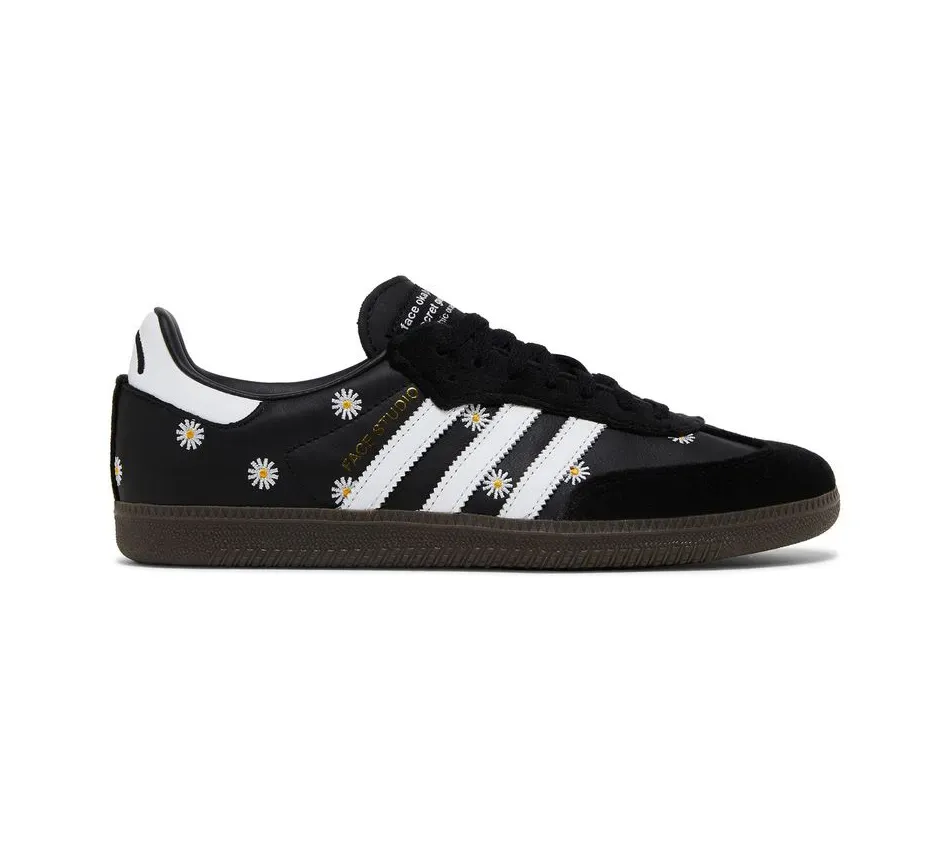 Кеды Adidas Samba Atmos FACE OG Embroidered Daisies (Чёрный) Унисекс