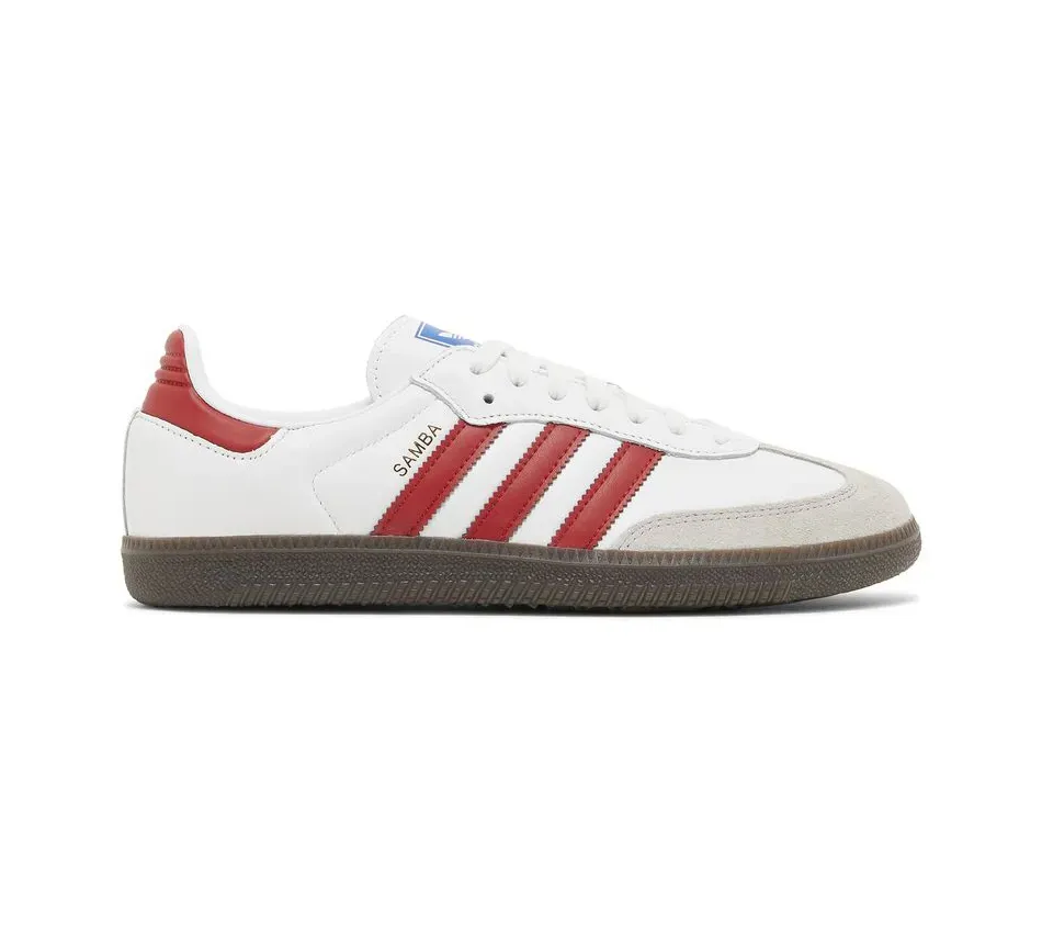 Низкие кроссовки Adidas OG White Scarlet (Белый) Унисекс