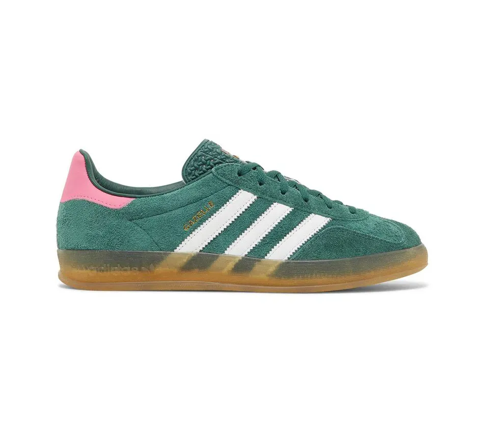 Кроссовки Adidas Gazelle Indoor 'Collegiate Green Pink' (Зелёный) Женский