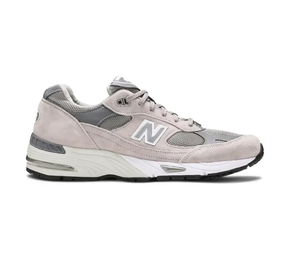 Низкие кроссовки New Balance 991 Made In England Grey White (Розовый) Унисекс