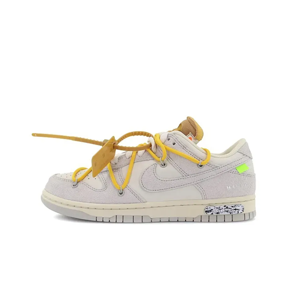 Nike Off White x Nike Dunk The 50 Low Skateboarding Sneakers Серый Белый