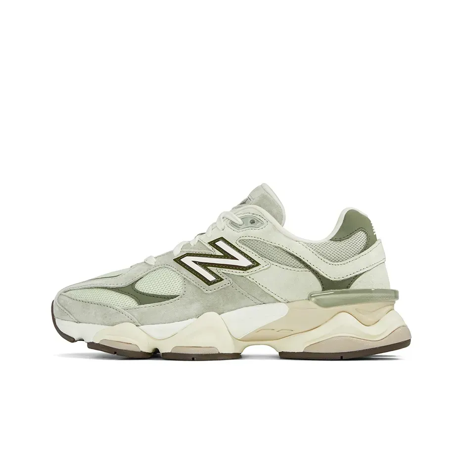 New Balance NB 9060 Low Top Thick Sole Sneakers Серо-зеленый