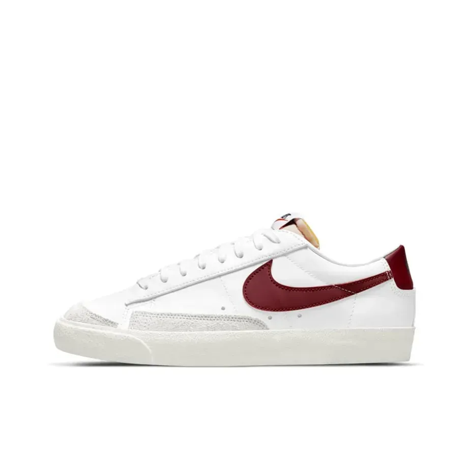 Nike Blazer Скейтборд Кроссовки Низкие Женские Белый Красный
