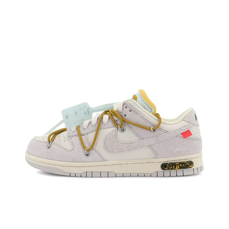 Nike Off-White x Nike Dunk The 50 Low Skateboarding Sneakers Серый Белый Nike Off-White x Nike Dunk The 50 Low Skateboarding Sneakers Серый Белый
